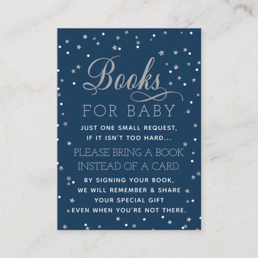 Carte Apporte un livre, Twinkle Star, Baby Shower (Devant)
