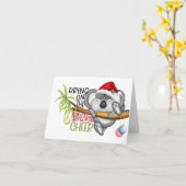 Carte Apportez le koala de la fête de Noël (Fleur jaune)