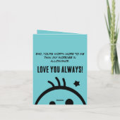 Carte Appréciation de la fête des pères : Un hommage amu (Dos)