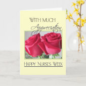 Carte Appréciation de la Semaine des infirmières-Deux Ro (Fleur jaune)