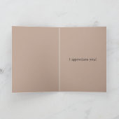 Carte Appréciation de la souris hérisson marron crème mi (Intérieur)