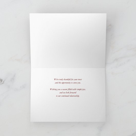 Carte Appréciation de l'action de grâces du client Feuil (Intérieur)