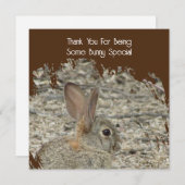 Carte Appréciation de l'employé drôle Tan Bunny Pun affa (Devant / Derrière)