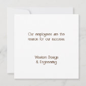 Carte Appréciation de l'employé drôle Tan Bunny Pun affa (Dos)