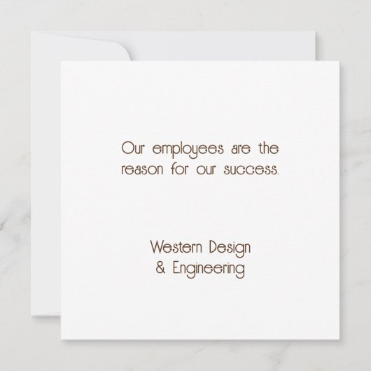 Carte Appréciation de l'employé drôle Tan Bunny Pun affa (Dos)