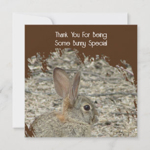 Carte Appréciation de l'employé drôle Tan Bunny Pun affa