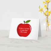 Carte Appréciation de l'enseignant de Red Apple (Fleur jaune)