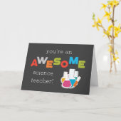 Carte Appréciation de l'enseignant de science Jour Tube (Fleur jaune)