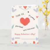 Carte Appréciation de l'enseignant Merci Saint Valentin (Fleur jaune)