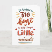 Carte Appréciation de l'enseignant Valentine (Devant)