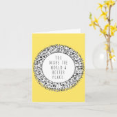 Carte Appréciation des bénévoles (Fleur jaune)