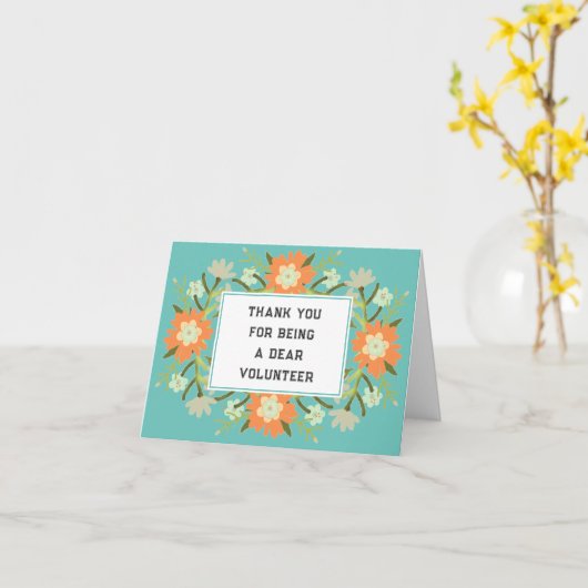 Carte Appréciation des bénévoles (Fleur jaune)