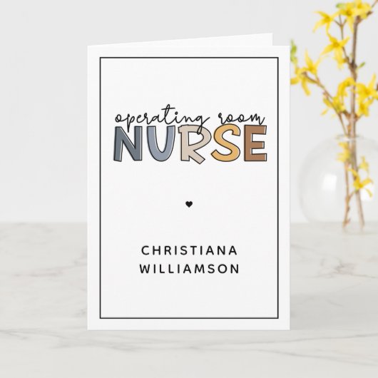 Carte Appréciation des infirmières ou infirmiers en sall (Fleur jaune)