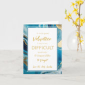 Carte appréciation du bénévole semaine bleue or (Fleur jaune)