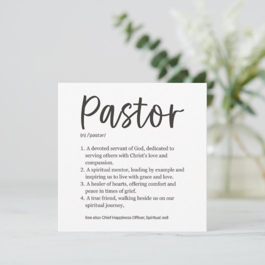 Carte Appréciation du pasteur (Debout devant)