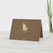 Carte Appréciation du pasteur avec les mains de prière (Dos)