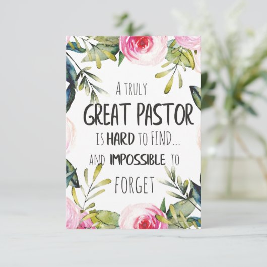 Carte Appréciation du pasteur Cadeau Pastor Merci citati (Debout devant)