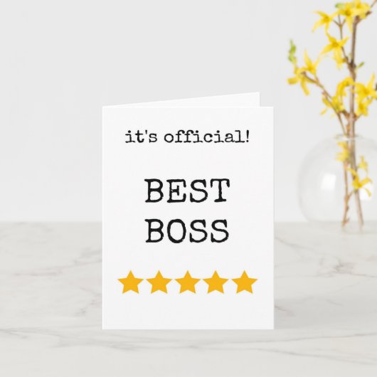 Carte Appréciation Du Patron, Classement Cinq Étoiles, C (Fleur jaune)