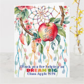 Carte appréciation du professeur empreinte de capture de (Fleur jaune)