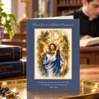 Carte Appréciation du Séminariste Catholique Bon Pasteur