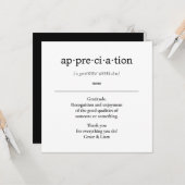 Carte Appréciation Enseignant Cadeau CoWorker Card (Devant/Arrière en situation)