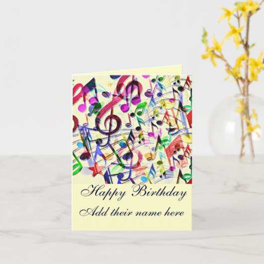 Carte Appréciation musicale_ (Fleur jaune)