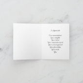 Carte Appréciation pour un amour (Intérieur)