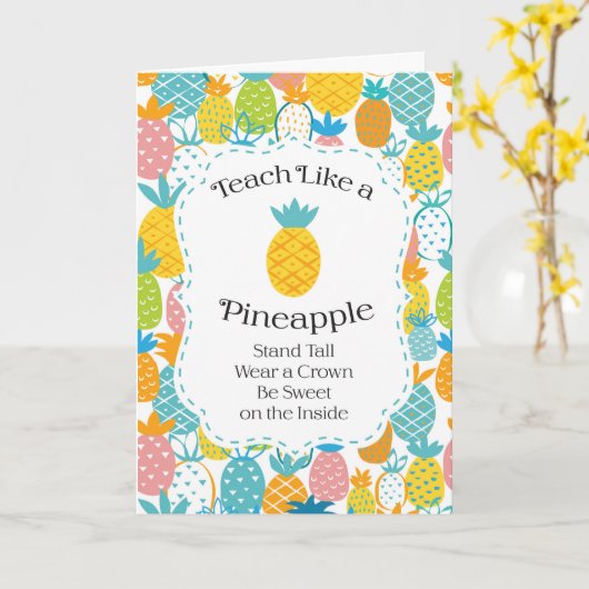 Carte Apprécier Comme Un Ananas (Fleur jaune)