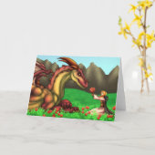 Carte Apprécier un dragon (Fleur jaune)