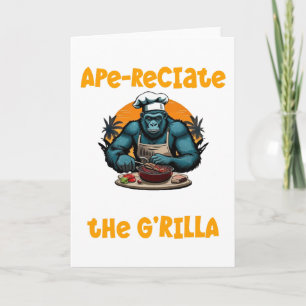 Carte Appréciez Le Maître du BBQ G'rilla Amusement de Mo