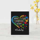 Carte Apprendre Accepter Comprendre Amour Enseignant Coe (Fleur jaune)