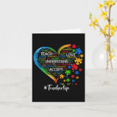 Carte Apprendre Accepter Comprendre Amour Enseignant Coe (Fleur jaune)
