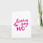 Carte Apprenez à ne pas dire de mots de sagesse - rose (Devant)