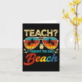 Carte Apprenez-Moi Que Vous Avez Dit Professeur De Plage (Fleur jaune)