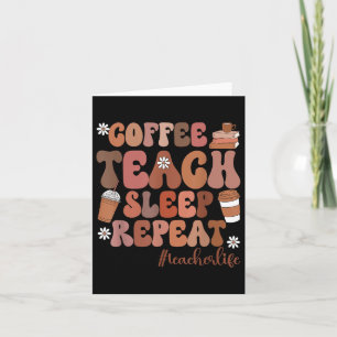 Carte Apprentissage du café Dormir Répéter Enseignant Vi
