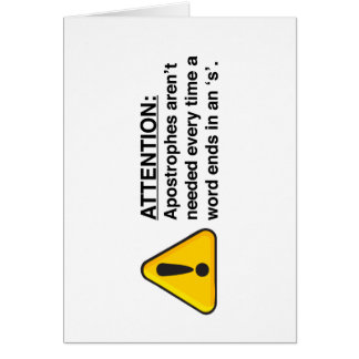 Carte appropriée d'utilisation d'apostrophe