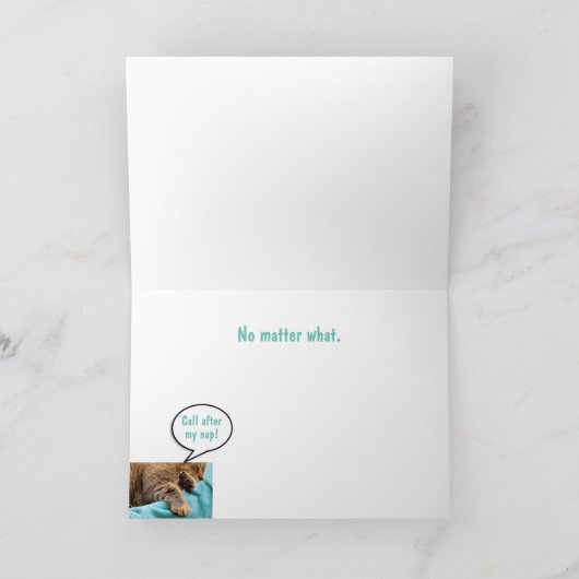 Carte Appui dédié aux chats Encouragement (Intérieur)