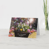 Carte appy Easter to Daughter with Pretty Basket Flowers (Devant)