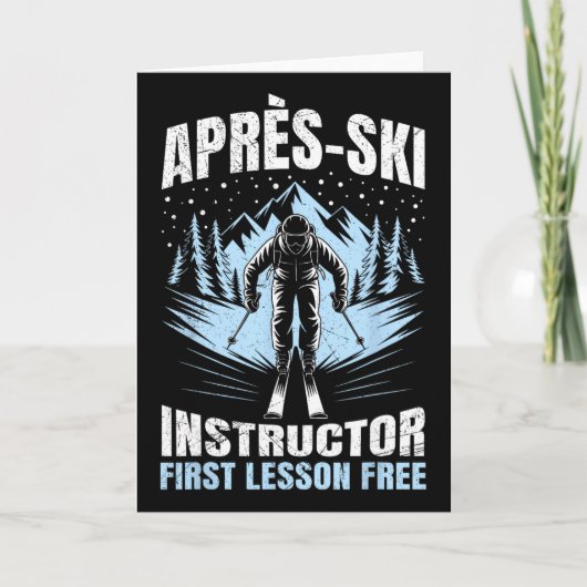 Carte Après Après-ski Instructeur Première Leçon Ski Gra (Devant)