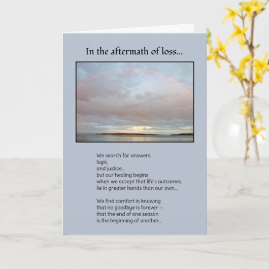 Carte Après la perte... (Fleur jaune)