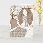 Carte Après-midi paisible (Fleur jaune)