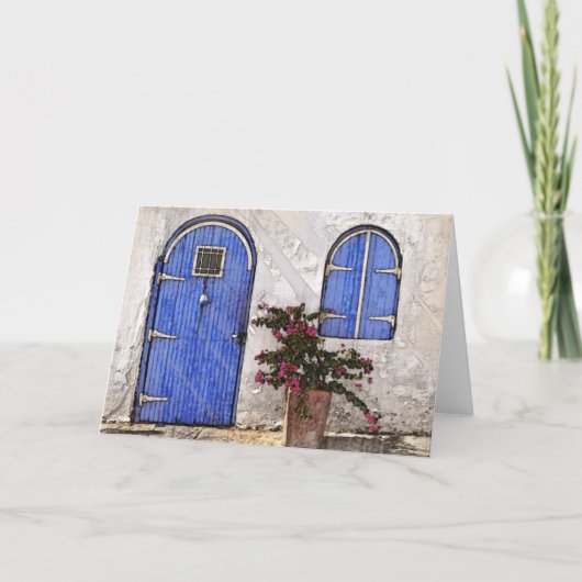 Carte Après-midi paisible à la porte bleue (Devant)