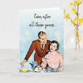 Carte Après toutes ces années La Saint-Valentin rétro (Fleur jaune)