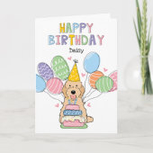 Carte Apricot Cockapoo Chien Cavapoo Joyeux anniversaire (Devant)