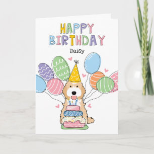 Carte Apricot Tuxedo Cockapoo Chien Cavapoo Joyeux anniv