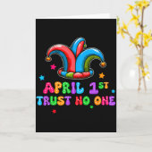 Carte April Fool's Day Trust April 1st Prank Joke Gift (Fleur jaune)