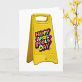 Carte April fools jour jaune panneau plastique texte col (Fleur jaune)