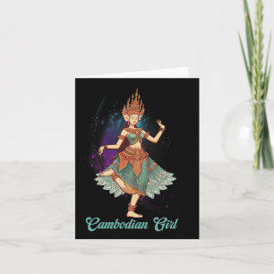 Carte Apsara Danser Cambodgienne Danse Khmer Reine cambo