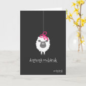 Carte Aqeeqa Mubarak - Mouton Mignon pour Fille (Fleur jaune)