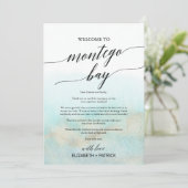 Carte Aqua Beach Montego Bay Bienvenue Lettre & Itinérai (Debout devant)